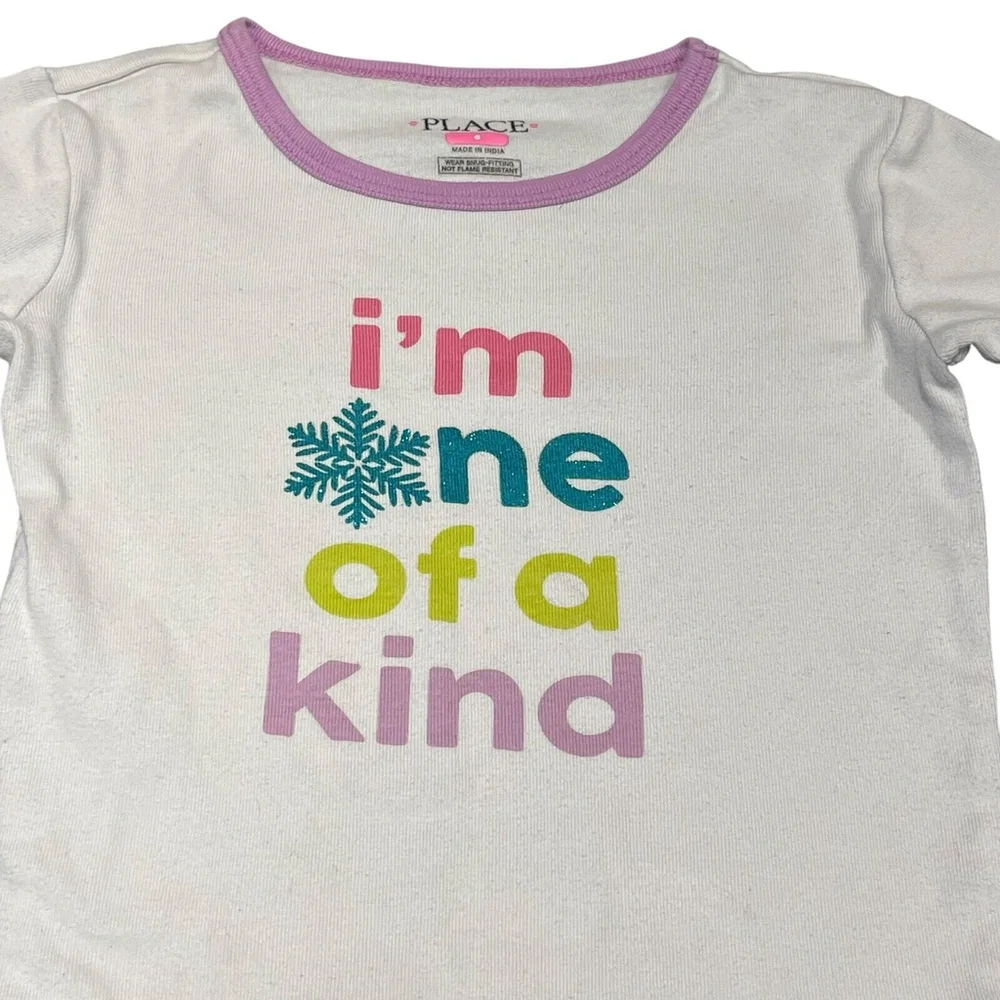 The Children's Place Girls I'm One Of A Kind (snowflake) Pajamas 2 Pc Set Size 6
